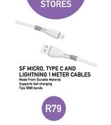 SF Micro, Type C & Lighting 1 Meter Cables