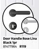 Door Handle Rose Lina Black 1PR 81477964