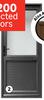 Ibuild Aluminium Door Kick Plate 890 x 2090 Charcoal Obscure Right Opening 81449858