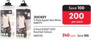 Endurance Jockey 3 Pack Eyelet Vest White