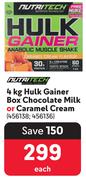 Nutritech 4KG Hulk Ganier Box Chocolate Milk Or Caramel Cream