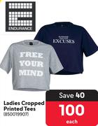 Endurance Ladies Cropped Printed Tees