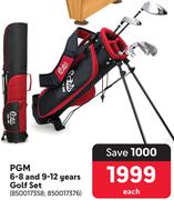 PGM 6-8 And 9-12 Years Golf Set