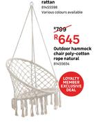 Hammock Outdoor Chair Poly Cotton Rope Natural