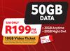Red Hot Dealz-On 50GB Data