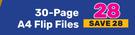 Butterfly 30-Pages A4 Flip Files 