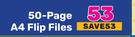 Butterfly 50-Pages A4 Flip Files 