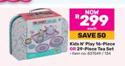 Kids N Play 16-Piece Or 29-Piece Tea Set-Each