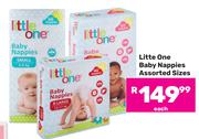 Little One Baby Nappies Assorted Sizes-Each