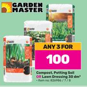 Garden Master Compost, Potting Soil Or Lawn Dressing 30 dm3-For Any 3