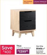Titus 3 Drawer Pedestal