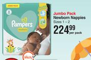 Pampers Jumbo Pack Newborn Nappies Sizes 1-2-Per Pack