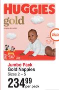 Huggies Jumbo Pack Gold Nappies Sizes 2-5-Per Pack