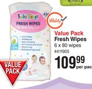 Baby Things Value Pack Fresh Wipes 6 x 80 Wipes-Per Pack