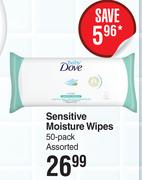 Baby Dove Sensitive Moisture Wipes 50 Pack Assorted