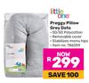 Little One Preggy Pillow (Grey Dots)
