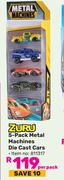 Zuru 5-Pack Metal Machines Die Cast Cars-Per Pack