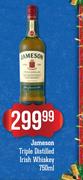 Jameson Triple Distilled Irish Whiskey-750ml