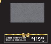 Glazed Matt Porcelain Charcoal Mist600 x 1200-m²