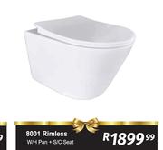 8001 Rimless W/H Pan + S/C Seat