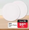 Aro Paper Plates 100's-Each