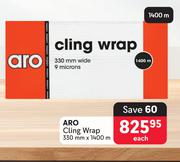 Aro Cling Wrap 330mm x 1400m-Each