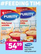 Purity Baby Cereal With Milk Assorted-450g Each