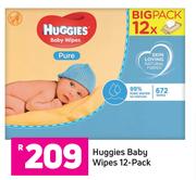 Huggies Baby Wipes 12 Pack