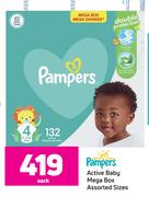 Pampers Active Baby Mega Box (Assorted Sizes)-Each