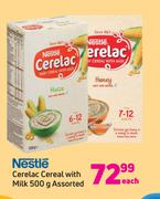 Nestle Cerelac Cereal With Milk Assorted-500g Each