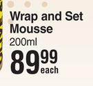 Afri Pure Wrap And Set Mousse-200ml Each