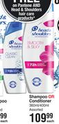 Head & Shoulders Shampoo Or Conditioner Assorted-360ml/400ml Each