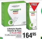 Lifestyle Health Vitamin B Fizzy 30 Plus Free 10 Effervescent Tablets