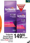 Turbovite Focus Syrup Banded Pack 500ml Plus 200ml-Per Pack