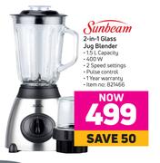 Sunbeam 2 In 1 Glass Jug Blender