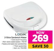 Logik 2 Slice Sandwich Maker