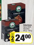 Robertsons Spice Refill Assorted-For 2 x 64g-100g