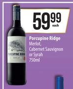 Porcupine Ridge Merlot, Cabernet Sauvignon Or Syrah-750ml