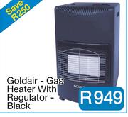 Goldair - Gas Heater With Regulator - Black