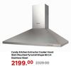 Candy Kitchen Extractor Cooker Hood Wall Mounted Pyramid Shape 60cm Stainless Steel