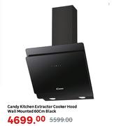 Candy Kitchen Extractor Cooker Hood Wall Mounted 60cm Black