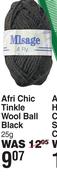 Afri Chic Tinkle Wool Ball Black-25g