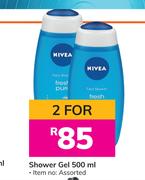 Nivea Shower Gel-For 2 x 500ml