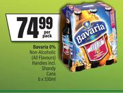 Bavaria 0% Non Alcoholic (All Flavours) Handies Incl.Shandy Cans-6 x 330ml Per Pack