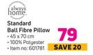 Always Home Standard Ball Fibre Pillow-45 x 70cm