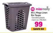 Miss Molly 85L Mega Linen Bin Taupe