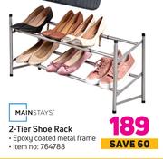 Mainstays 2 Tier Shoe Rack