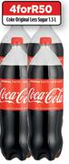 Coke Original Less Sugar-For 4x1.5Ltr