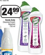 Handy Andy Cleaning Cream Assorted-750ml Each