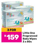 Little One Fragranced Baby Wipes 3 x 80s 